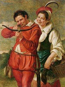 Donna e il balestriere, c.1610 da Master of Harlem