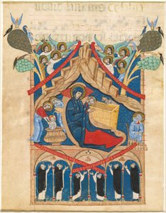 La Natività con sei monaci domenicani da Master of Imola