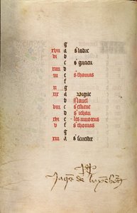Pagina del calendario di dicembre continua da Master of Jacques of Luxembourg