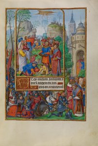 Gli Israeliti che Raccolgono la Manna dal Cielo da Master of James IV of Scotland