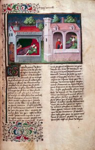 Scena galante: due coppie che parlano da Master of Jean Mansel