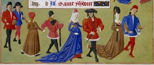 Maggio: i cortigiani passeggiano (dettaglio) da Master of Jean Rolin II