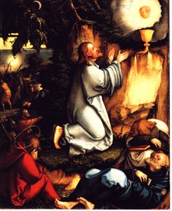 Tedesco: Cristo sul Monte degli Ulivi Cristo sul Monte degli Ulivi e la cattura di Cristo da Master of Messkirch
