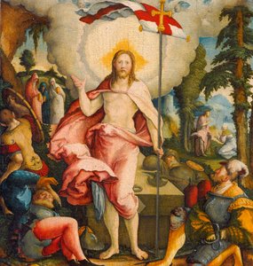 Tedesco: Die Auferstehung Christi und Noli me tangere La resurrezione di Cristo e Noli me tangere da Master of Messkirch