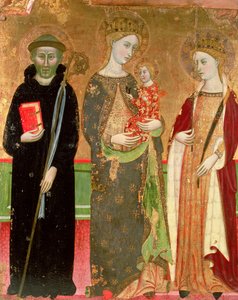 La Vergine e il Bambino con Santa Olivia e San Benedetto da Master of Rubió