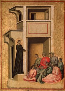 Santa Cecilia e la storia della sua vita (dettaglio: Santa Cecilia che converte i soldati) da Master of St. Cecilia