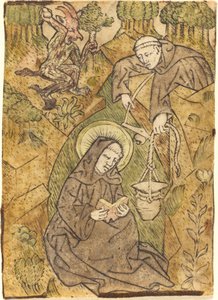 San Benedetto e il monaco Romano da Master of St. Wolfgang