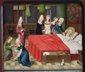 Nascita della Vergine da Master of the Aachen Altar