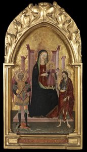 Madonna col Bambino in trono con San Michele e San Giovanni Battista da Master of the Arcetri Altarpiece