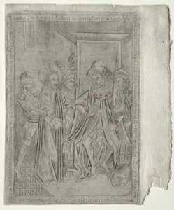La Passione:  Cristo davanti a Caifa da Master of the Banderoles