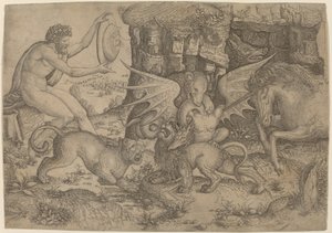 Tema allegorico: Combattimento di animali