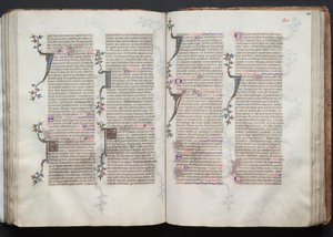 Il Messale di Gotha: Fol. 101r, Testo, c. 1375 da Master of the Boqueteaux