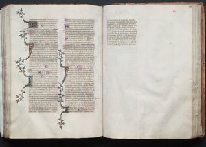 Il Messale di Gotha: Fol. 102r, Testo, c. 1375 da Master of the Boqueteaux