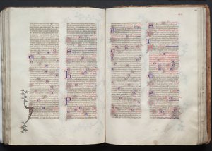 Il Messale di Gotha: Fol. 103v, Testo, c. 1375 da Master of the Boqueteaux