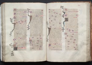 Il Messale di Gotha: Fol. 106r, Testo, c. 1375 da Master of the Boqueteaux