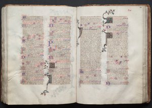 Il Messale di Gotha: Fol. 111r, Testo, c. 1375 da Master of the Boqueteaux