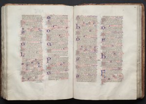 Il Messale di Gotha: Fol. 111v, Testo, ca. 1375 da Master of the Boqueteaux