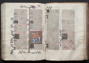 Il Messale di Gotha: Fol. 120r, Testo, c. 1375 da Master of the Boqueteaux