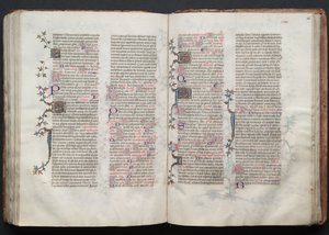 Il Messale di Gotha: Fol. 125v, Testo, c. 1375 da Master of the Boqueteaux