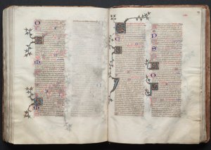 Il Messale di Gotha: Fol. 128v, Testo, c. 1375 da Master of the Boqueteaux