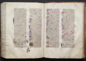 Il Messale di Gotha: Fol. 137r, Testo, c. 1375 da Master of the Boqueteaux