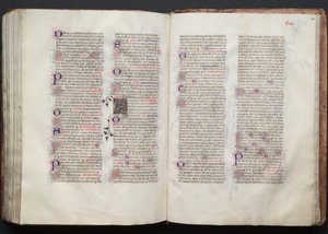 Il Messale di Gotha: Fol. 140r, Testo, c. 1375 da Master of the Boqueteaux