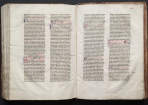 Il Messale di Gotha: Fol. 153r, Testo, c. 1375 da Master of the Boqueteaux