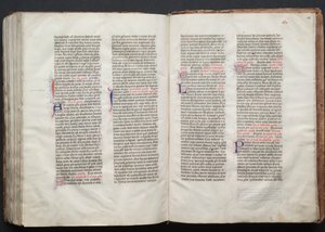 Il Messale di Gotha: Fol. 156r, Testo, c. 1375 da Master of the Boqueteaux