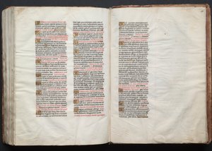 Il Messale di Gotha: Fol. 158r, Testo, c. 1375 da Master of the Boqueteaux