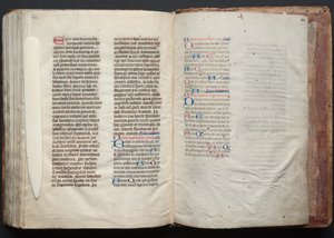 Il Messale di Gotha: Fol. 164r, Testo, c. 1375 da Master of the Boqueteaux