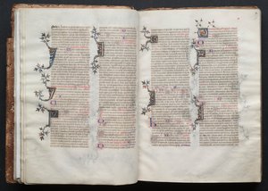 Il Messale di Gotha: Fol. 19r, Testo, c. 1375 da Master of the Boqueteaux