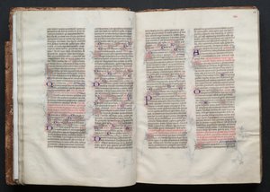 Il Messale di Gotha: Fol. 24r, Testo, c. 1375 da Master of the Boqueteaux