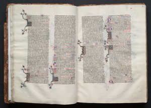 Il Messale di Gotha: Fol. 25v, Testo, c. 1375 da Master of the Boqueteaux