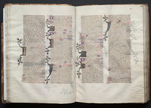 Il Messale di Gotha: Fol. 30v, Testo, c. 1375 da Master of the Boqueteaux