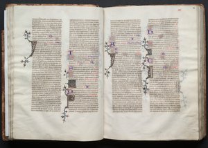 Il Messale di Gotha: Fol. 32v, Testo, c. 1375 da Master of the Boqueteaux