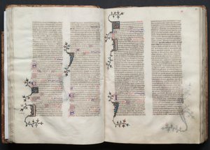 Il Messale di Gotha: Fol. 34v, Testo, ca. 1375 da Master of the Boqueteaux