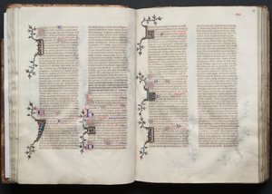 Il Messale di Gotha: Fol. 38r, Testo, c. 1375 da Master of the Boqueteaux
