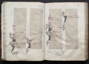 Il Messale di Gotha: Fol. 38v, Testo, ca. 1375 da Master of the Boqueteaux