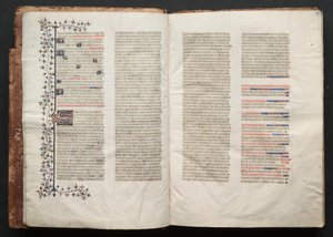 Il Messale di Gotha: Fol. 3v, Testo, c. 1375 da Master of the Boqueteaux