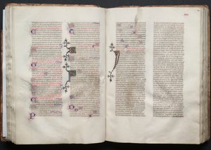 Il messale di Gotha: Fol. 44r, testo, c. 1375 da Master of the Boqueteaux