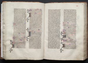 Il Messale di Gotha: Fol. 46r, Testo, c. 1375 da Master of the Boqueteaux