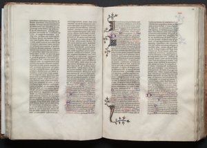 Il Messale di Gotha: Fol. 47v, Testo, c. 1375 da Master of the Boqueteaux