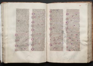 Il Messale di Gotha: Fol. 52v, Testo, c. 1375 da Master of the Boqueteaux
