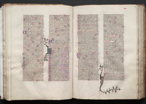 Il Messale di Gotha: Fol. 54r, Testo, c. 1375 da Master of the Boqueteaux