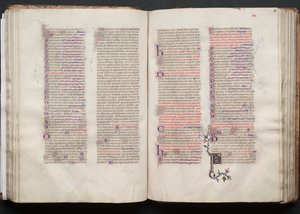 Il Messale di Gotha: Fol. 55v, Testo, c. 1375 da Master of the Boqueteaux