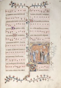 Il Messale di Gotha: Fol. 61r, Un sacerdote che canta l