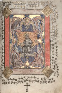 Il Messale di Gotha: Fol. 64r, Cristo in Maestà, c. 1375 da Master of the Boqueteaux