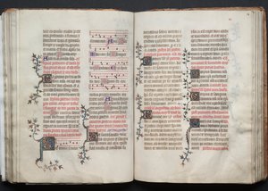 Il Messale di Gotha: Fol. 68r, Testo, c. 1375 da Master of the Boqueteaux