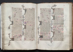 Il Messale di Gotha: Fol. 80v, Testo, c. 1375 da Master of the Boqueteaux