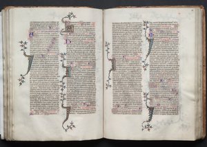 Il Messale di Gotha: Fol. 82r, Testo, c. 1375 da Master of the Boqueteaux